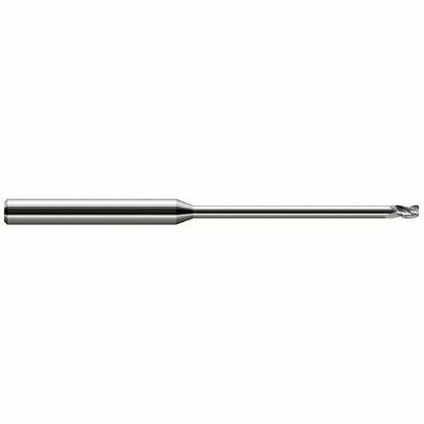 Harvey Tool 1/16 dia. x 0.0050 in. Radius x 3/32 x 0.95 in. Reach Carbide Corner Radius End Mill, 3 Flutes 727662